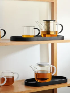 Outlet ASA Selection tablett, oval, schwarz, m