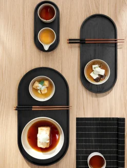 Outlet ASA Selection tablett, oval, schwarz, s