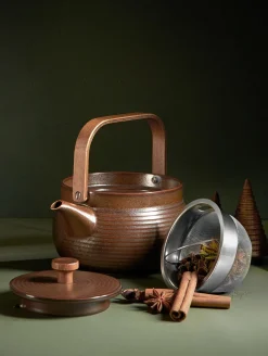 Outlet ASA Selection teekanne mit Holzgriff, brown